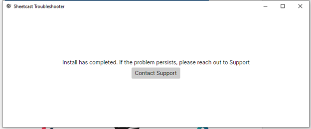 Installation Troubleshooter