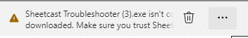 Downloading the troubleshooter